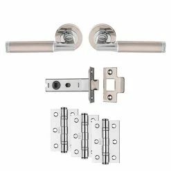 Revive Lighting Revive Regent Ultimate Door Handle Pack - Satin Nickel / Polished Chrome