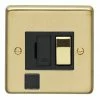 Revive Lighting Revive Switched Fused Spur With Flex Outlet Brushed Brass/Black
