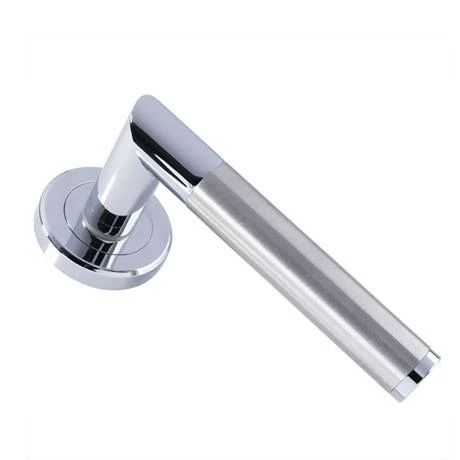 Revive Lighting Revive Vesta Round Lever Door Handles - Polished Nickel / Satin Nickel 2 Revive Lighting Revive Vesta Round Lever Door Handles - Polished Nickel / Satin Nickel - Image 2