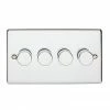 Revive Lighting Revive 4 Gang 2 Way Dimmer Light Switch - Polished Chrome