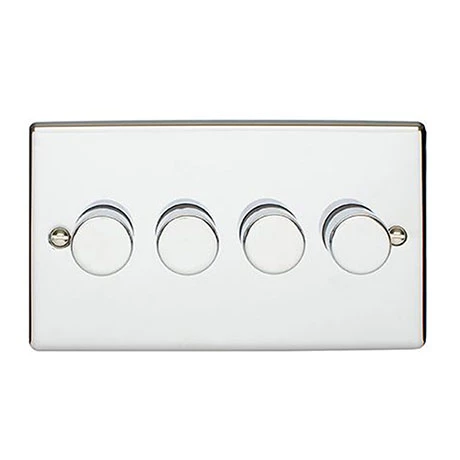 Revive Lighting Revive 4 Gang 2 Way Dimmer Light Switch - Polished Chrome 1 Revive Lighting Revive 4 Gang 2 Way Dimmer Light Switch - Polished Chrome