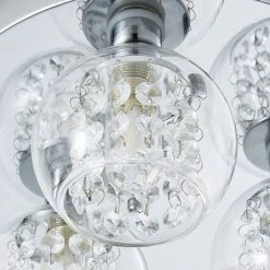 Revive Lighting Revive Chrome/Clear Glass 3-Light Flush Ceiling Light -Revive Lighting Shop SPA 35840 CLR D2 460