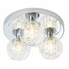 Revive Lighting Revive Chrome/Clear Glass 3-Light Flush Ceiling Light